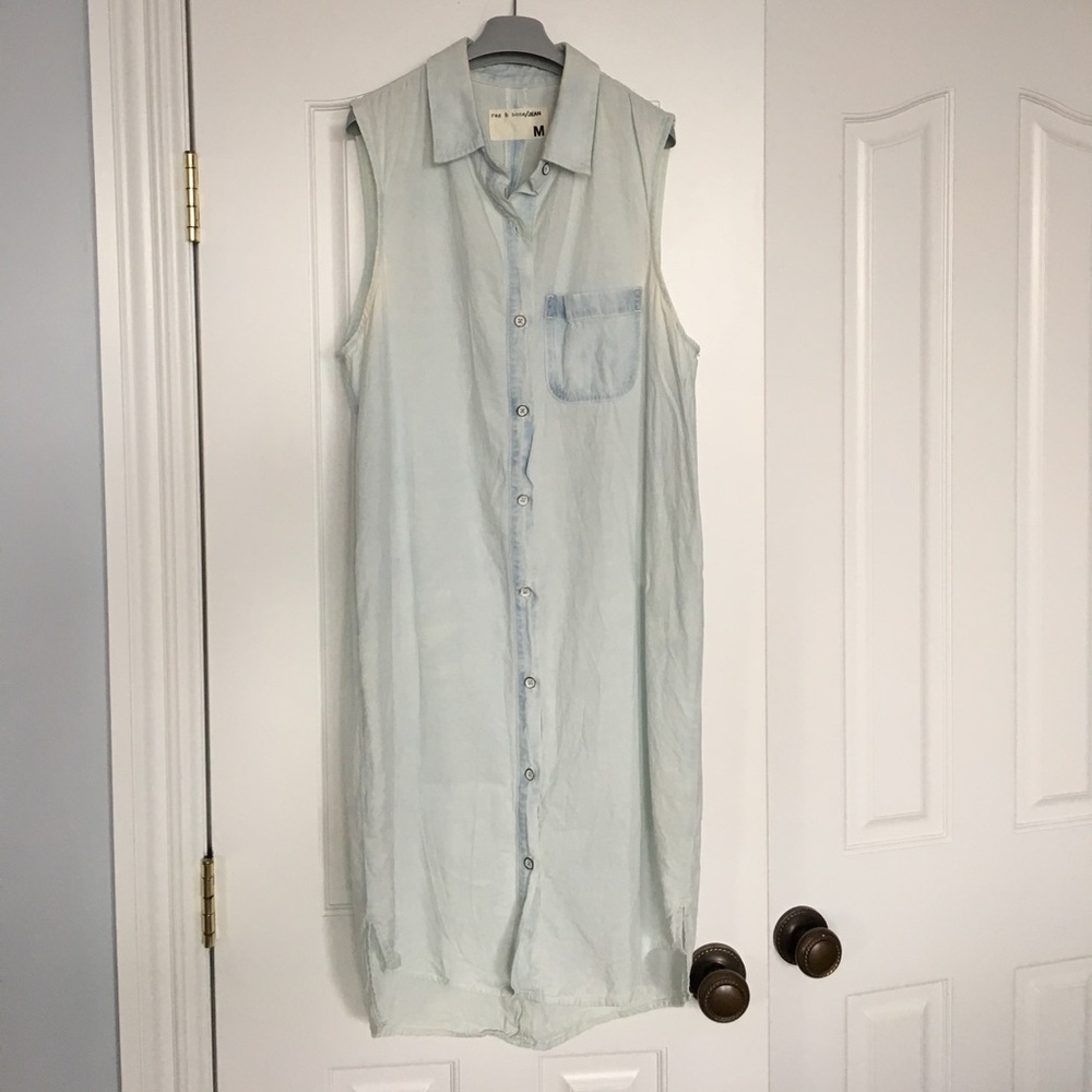 rag & bone/JEAN faded denim dress